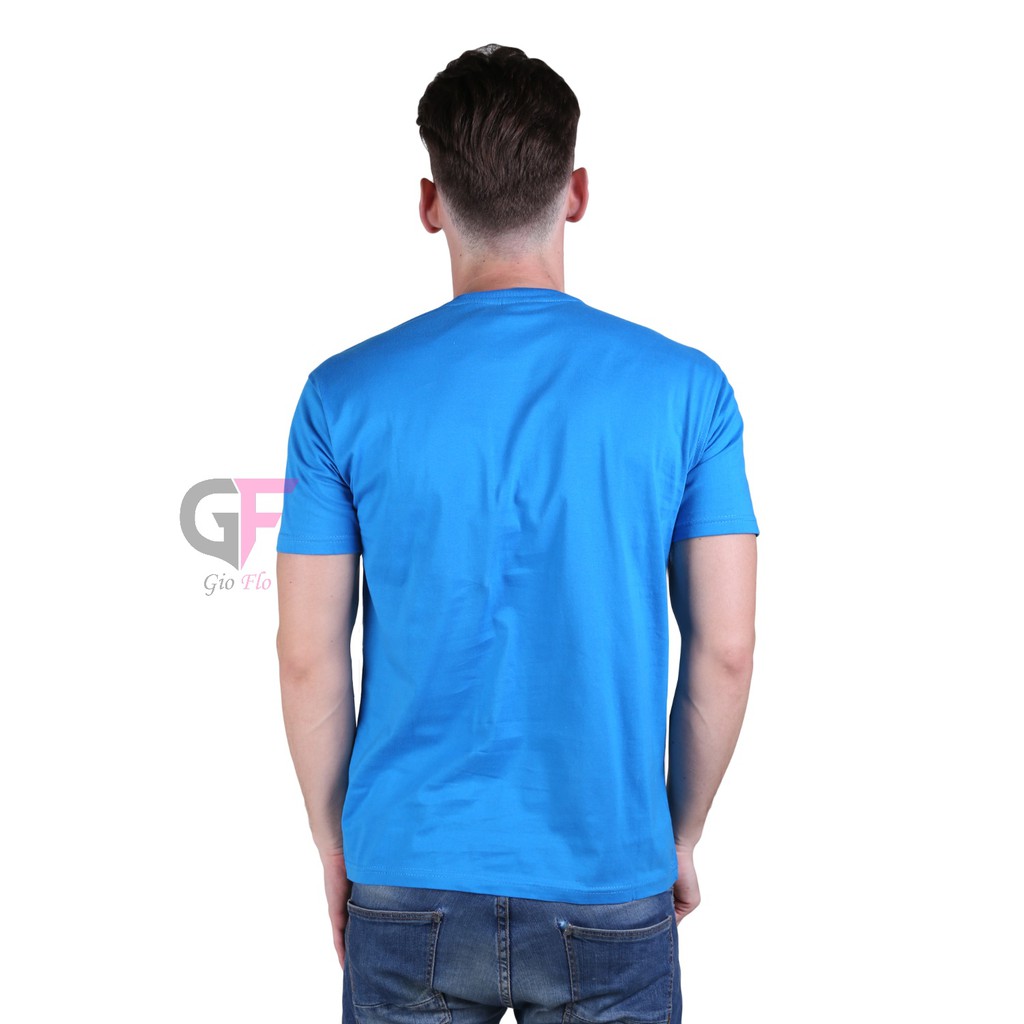 GIOFLO Atasan Polos Baju T Shirt Smart Casual Turkis / PLS 32