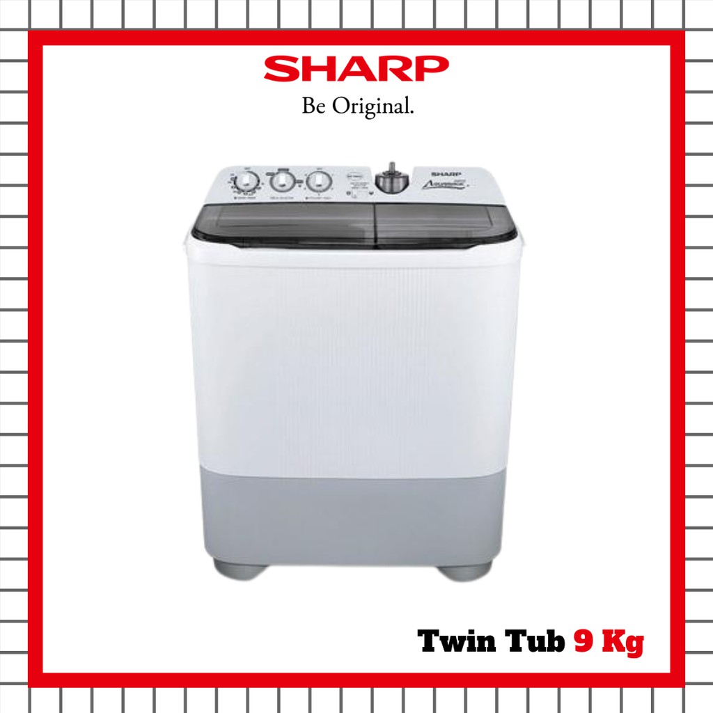 Jual Mesin Cuci Sharp Es T96cl Hk 2 Tabung 9 Kg Indonesia Shopee Indonesia