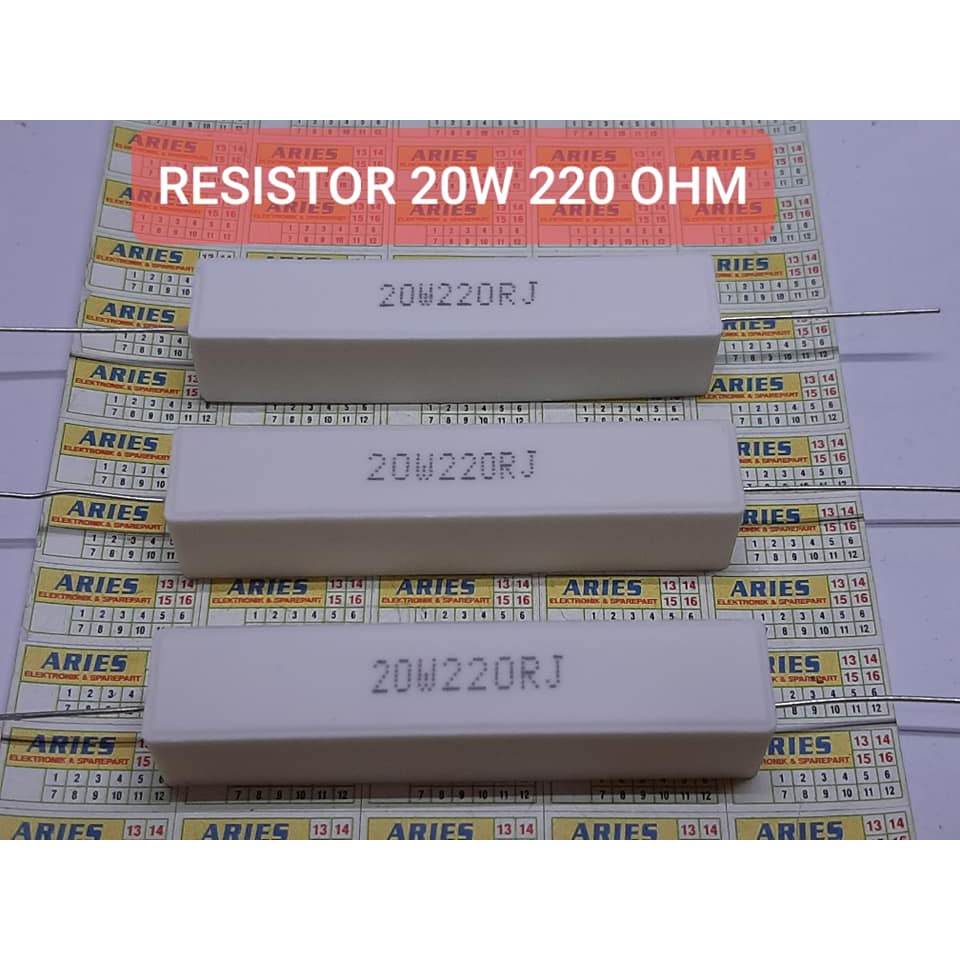 RESISTOR 20W 220 OHM PUTIH BAGUS