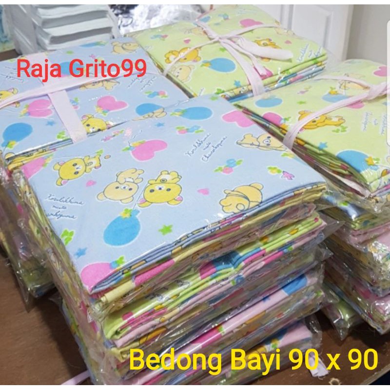 1/2 lusin kain Bedong jumbo, 90 x 90 Motif gambar random isi 6 pcs katun flanel / gedong bayi