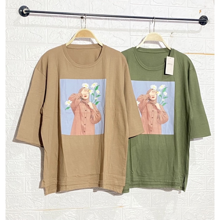 kaos oversize kaos 7/8 kaos siku kaos tumblr kaos viral kaos karakter bagian belakang panjang