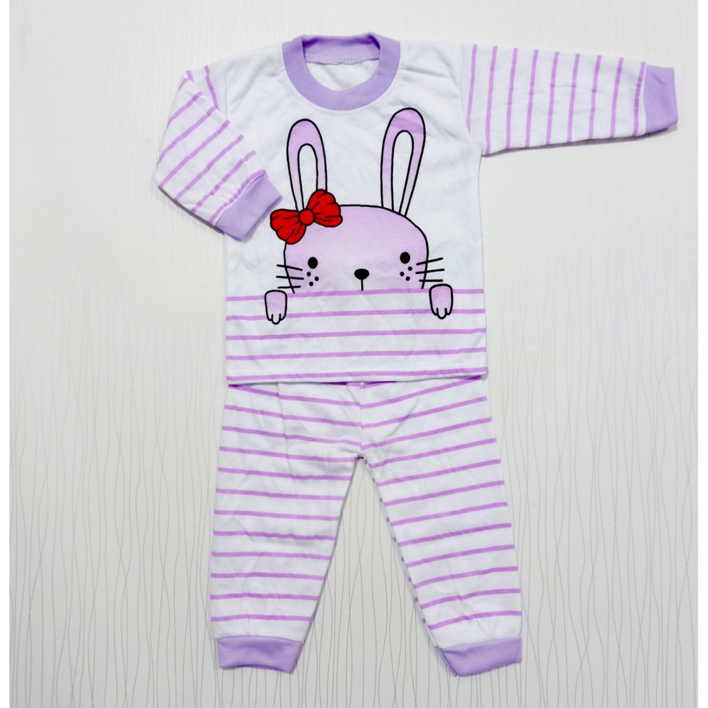 Baju Tidur Anak / Setelan Baju Tidur Panjang / Baju Tidur Bahan Katun / Piyama Baby / Baby Alicia