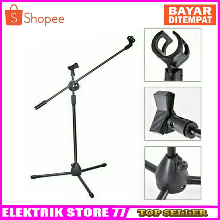 Tripod Holder Stand Mic / Microphone / Mikrofon (2 Klip)