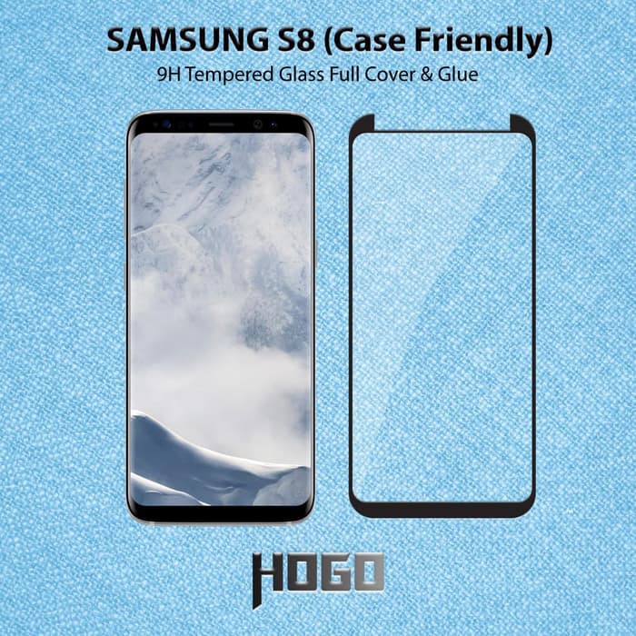 Tempered Glass HOGO 3D SAMSUNG Galaxy S8 Case Friendly