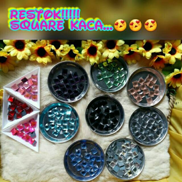 Bahan square | square kaca | bahan kotak | blink square | bahan craft