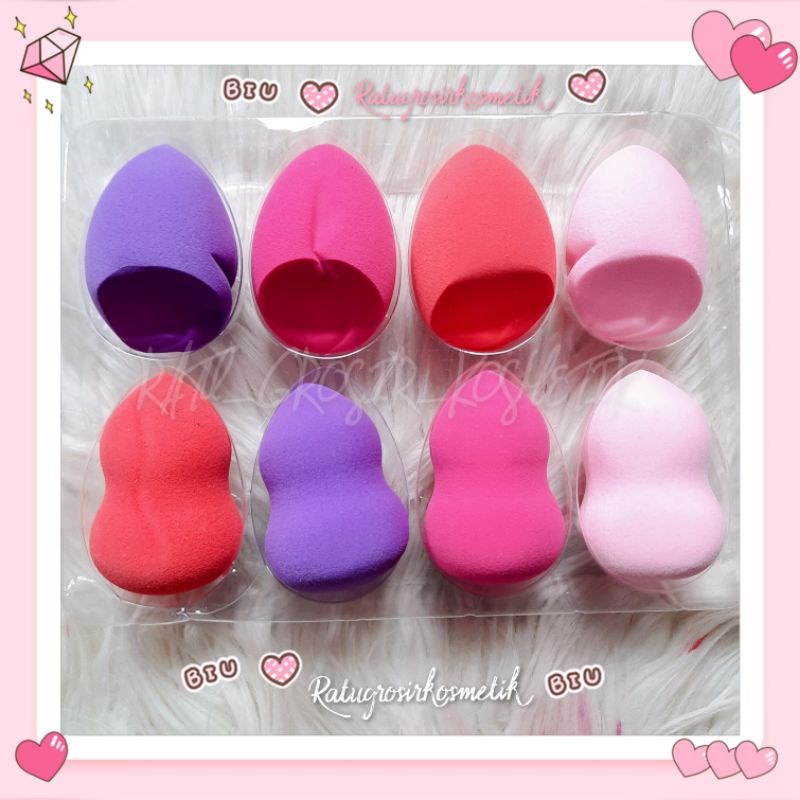 PROMO!!!BEAUTY BLENDER SUPER LEMBUT/MAKE UP SPONGE/SPONGE PUFF 1 SET ISI 8 PCS S8-2