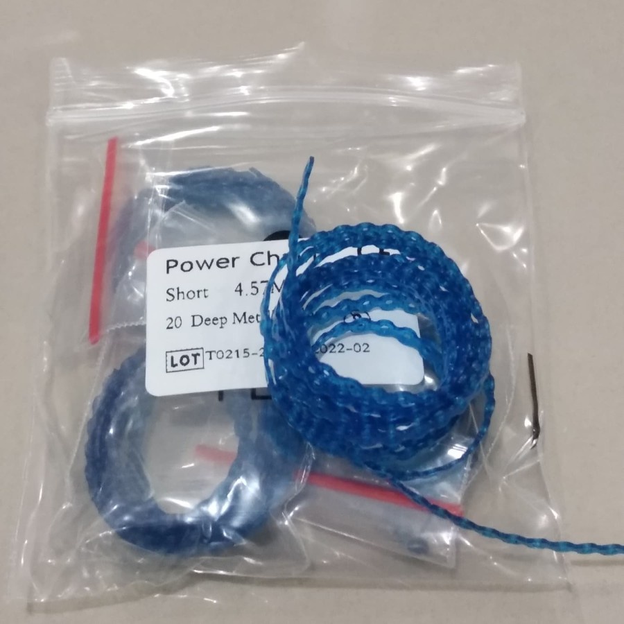 Power Chain Creative biru Metalik 1 Meter ( 020 ) Karet gigi