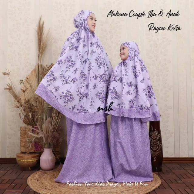 MUKENA COUPLE IBU & ANAK KATUN RAYON KEIRA