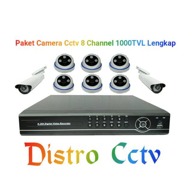 Paket Camera Cctv 8 ch Lengkap tinggal di pasang aja bos.