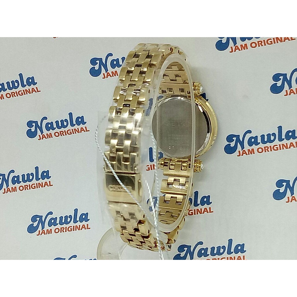 Seiko Ladies SRZ468P1 Quartz Gold Coating Bracelet | Jam Wanita SRZ468