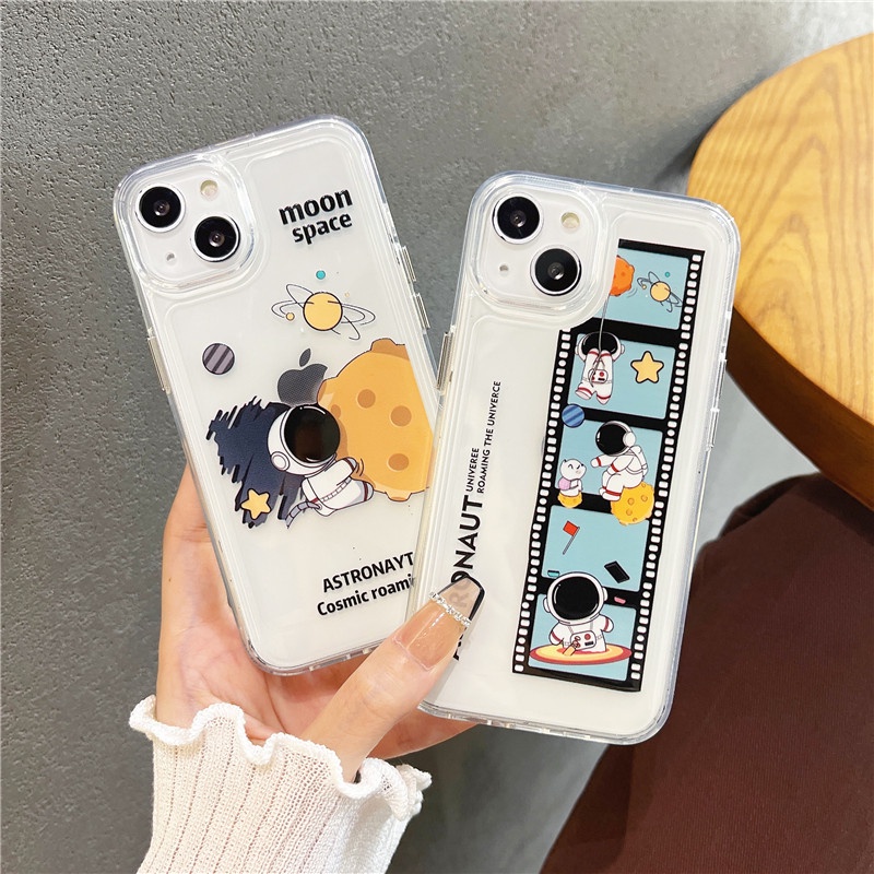 Case TPU Motif Astronot Luar Angkasa 2.0 Cover iphone 13 12 11PROMAX X XS XR XSMAX 7 8PLUS