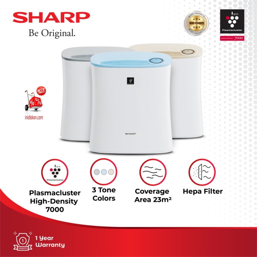 air purifier sharp 21 m hepa filter plasmacluster aqua biru cream fp f30y 30 y 30y