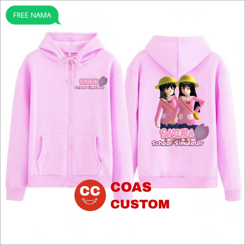 JAKET SAKURA SCHOOL SIMULATOR ANAK JAKET ZIPPER