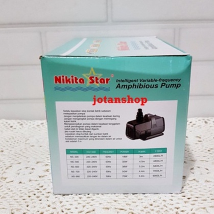 MESIN NIKITA STAR NS 700 NS700 POMPA KOLAM AMPHIBIOUS PUMP AQUARIUM AQUAPONIK AIR MANCUR