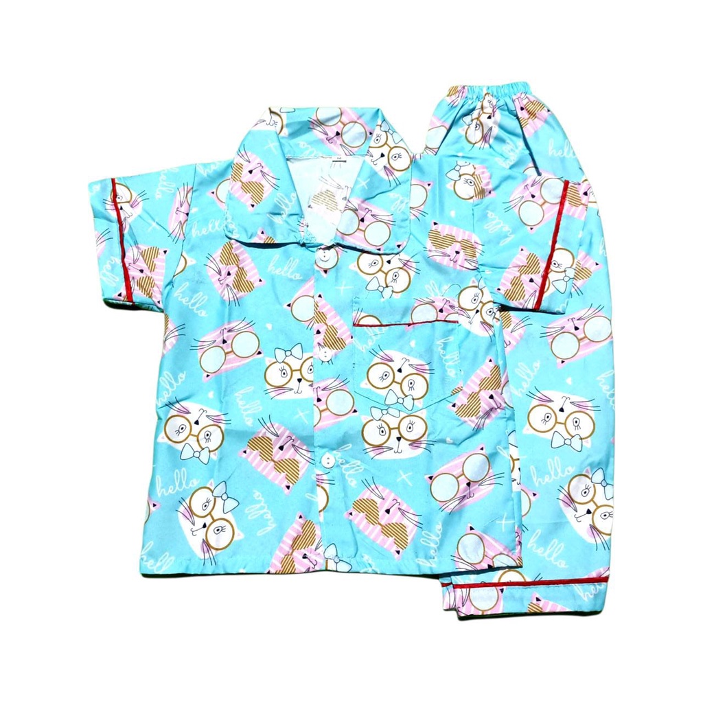 PIYAMA ANAK USIA 1-5 TAHUN SIZE M L XL TERLARIS / PIYAMA ANAK/size M, L, XL Setelan baju tidur / TERMURAH PIYAMA ANAK 1-5 th TANGAN PENDEK RANDOM MOTIF