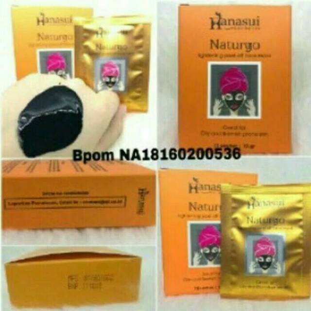 Hanasui Naturgo Masker Hitam -  Peel Off Black Mask Bpom Masker Wajah Lumpur