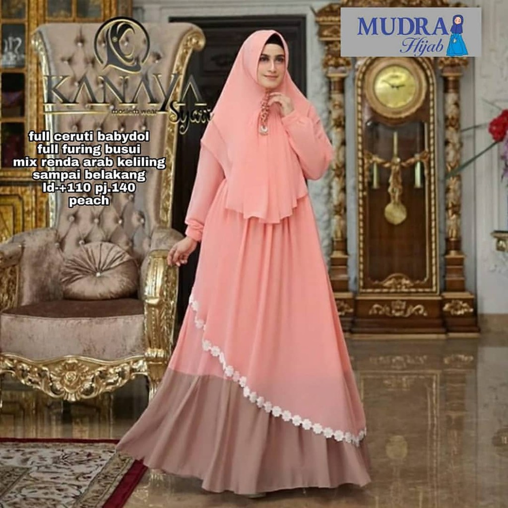 baju muslim dress gamis wanita elegan terbaru Syari kanaya wd