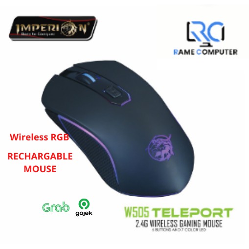 Imperion W505 Teleport Mouse Gaming Wireless RGB RECHARGABLE MOUSE