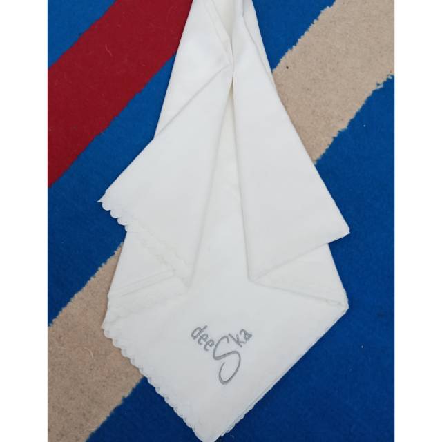 deeska scarves ori voal plain shiny snow white