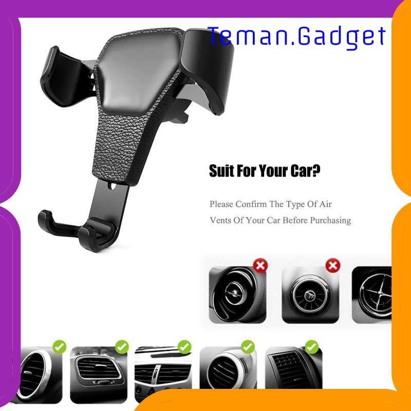 TG-BD120 PMXBT CAR HOLDER SMARTPHONE LEATHER GRAVITY BRACKET AIR VENT - OU25