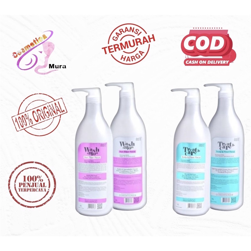 [ 1000 ml ] inaura wash and blow shampo botol pump 1 liter | shampo dan conditioner inaura wash &amp; blow