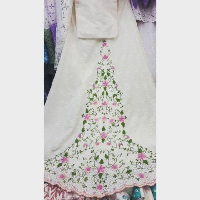 Mukena katun paris bordir