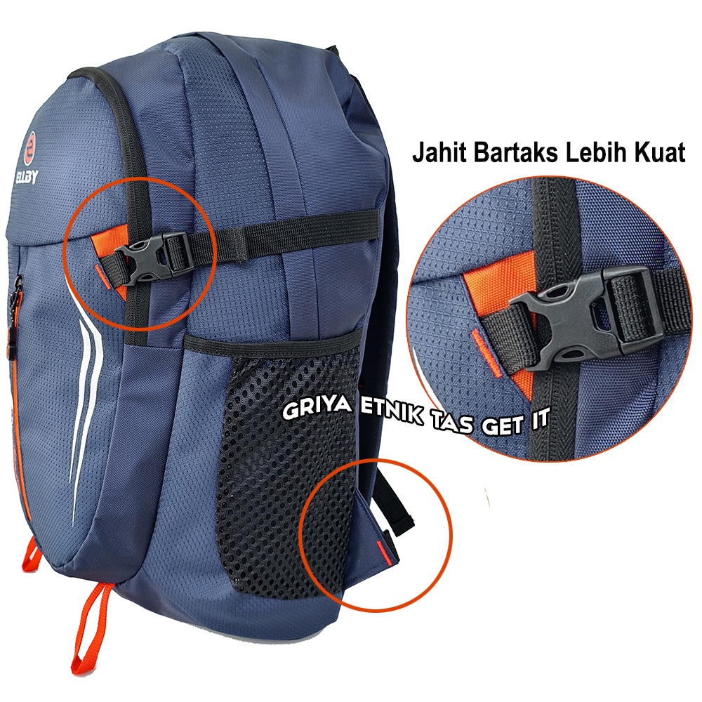 Tas Ransel Pria BONUS RAIN COVER Laptop 15 inch Elzack Expedition Elby Authentic