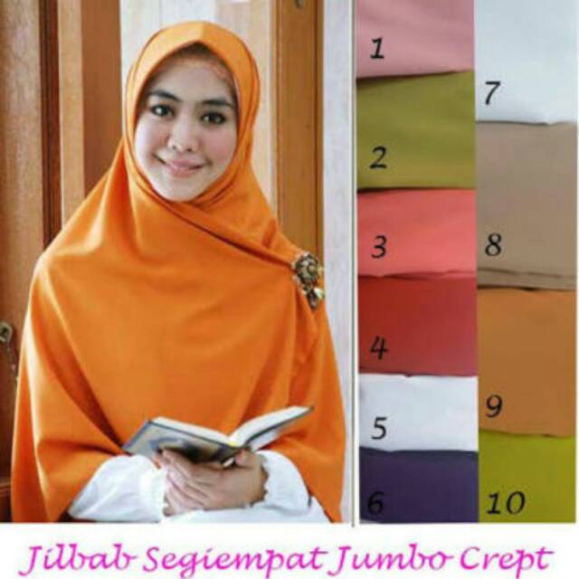 Jilbab Segi Empat Jumbo Shopee - Voal Motif