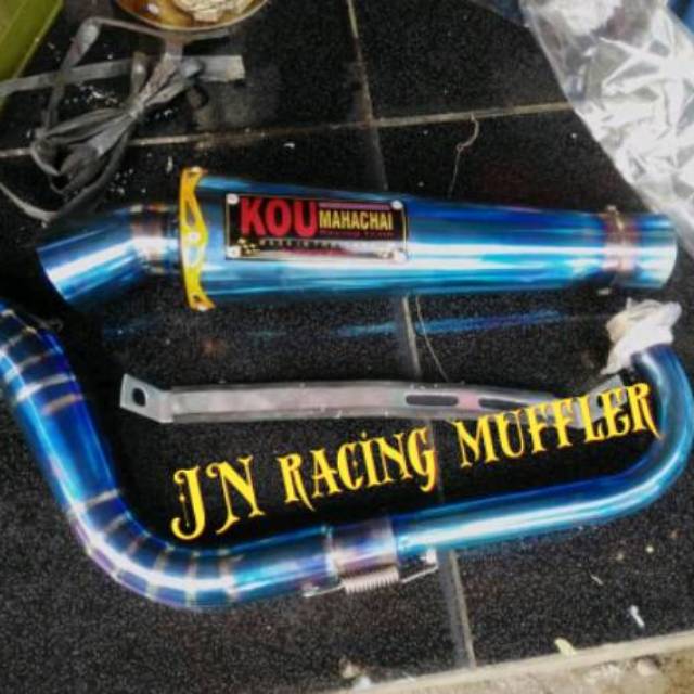 Knalpot racing kou full bluemoon all matic