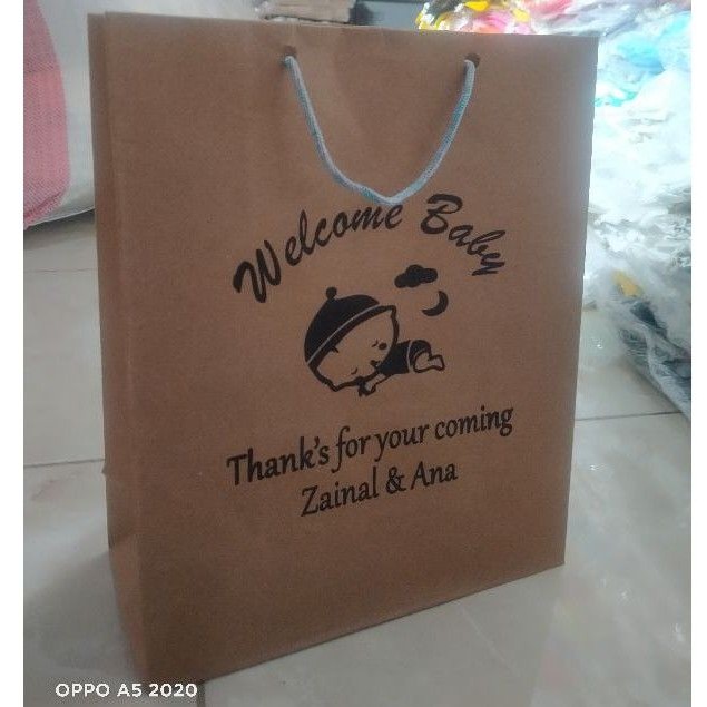 paper bag kotak nasi uk 22 + sablon