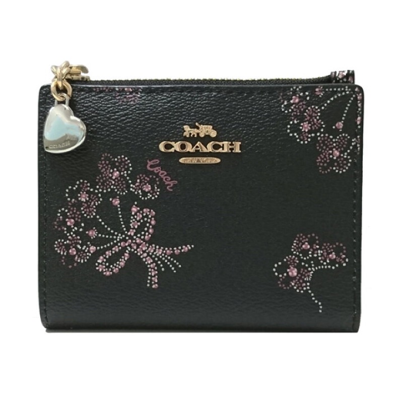 Coach Wallet Snap Card Case With Flower Print