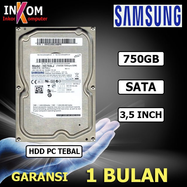 Hardisk Internal PC 750GB sata Samsung