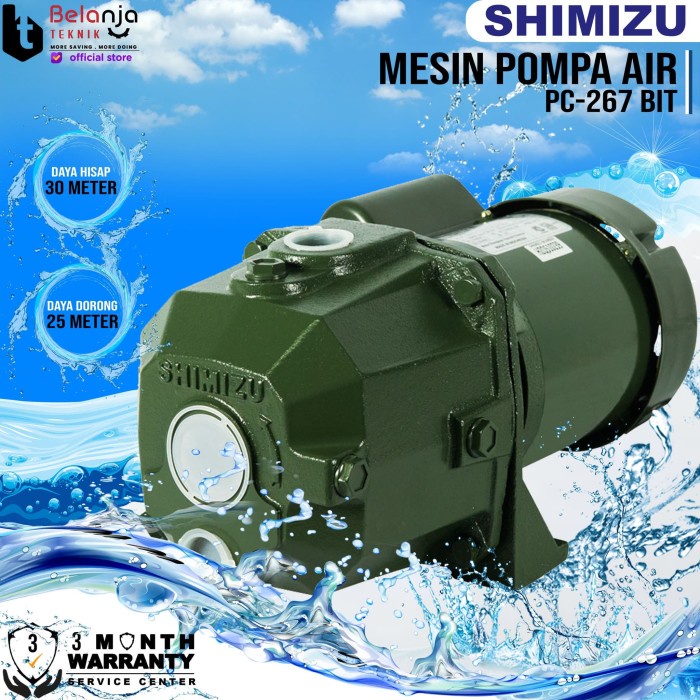 Mesin Pompa Air - Jet Pump Shimizu Pc 267 Bit - 30Meter - Tanpa Tabung Termurah 