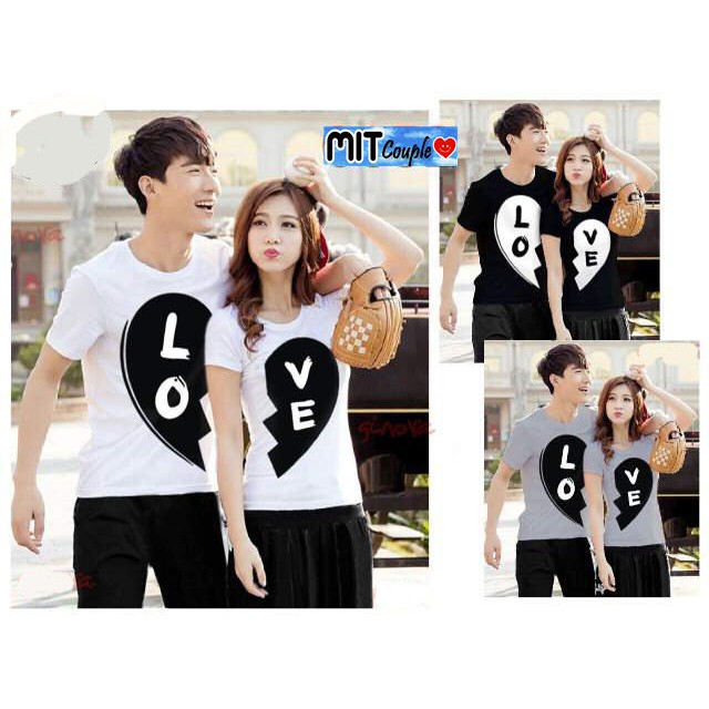 BAJU PASANGAN KAPEL | KAOS COUPLE PD BLACK LOVE