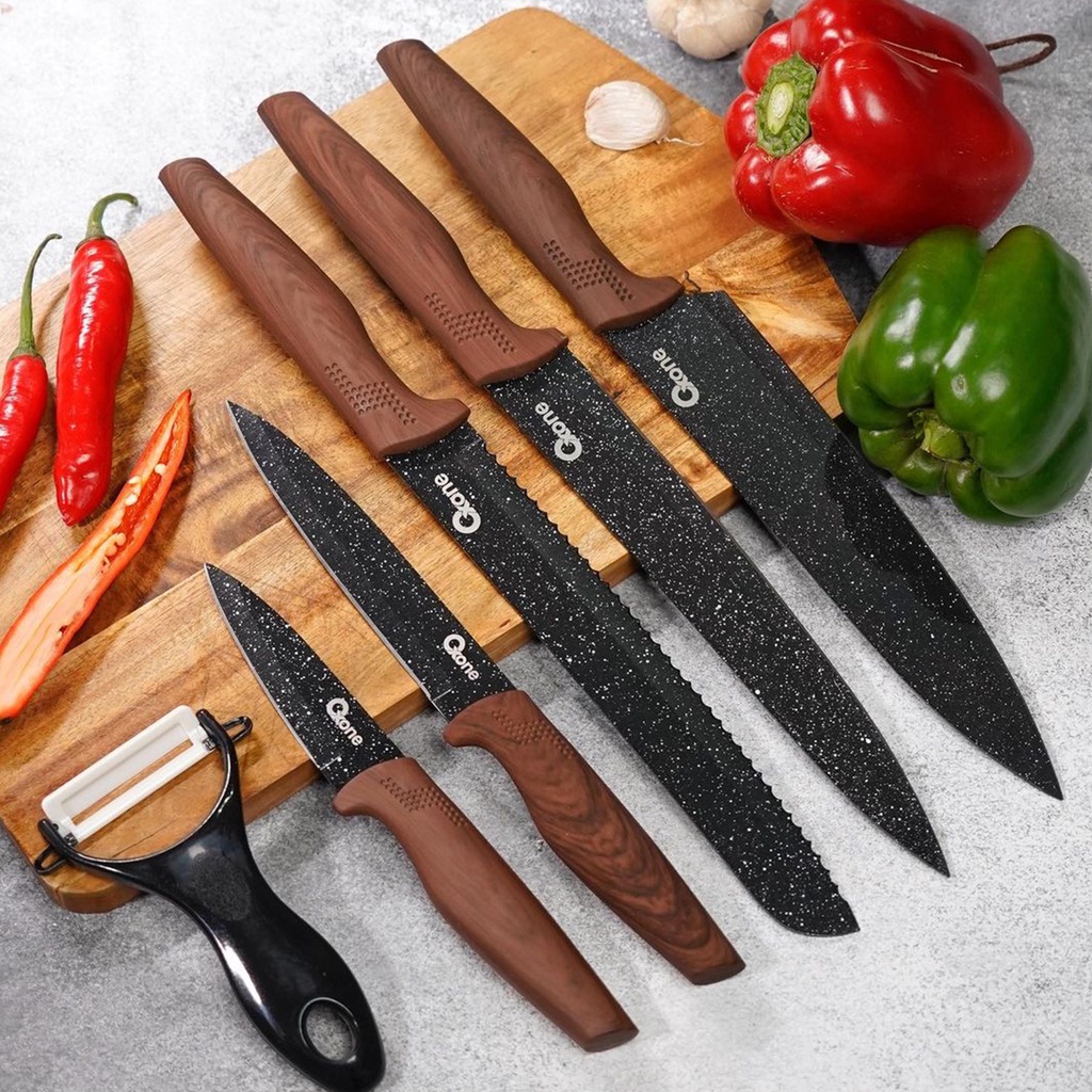 OXONE BLACK MARBLE KNIFE SET OX-605