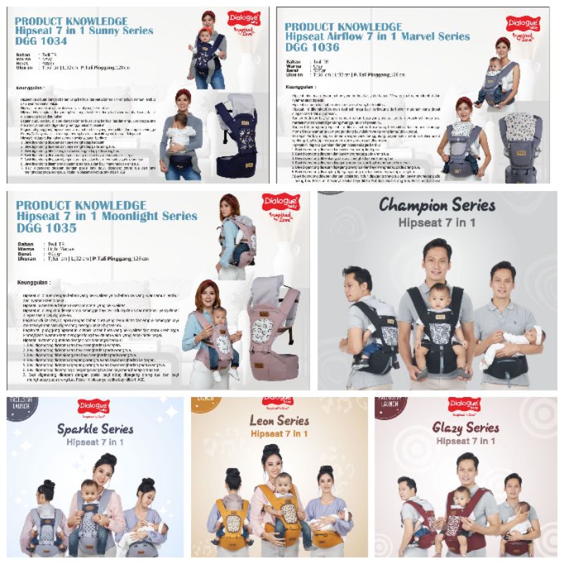 DIALOGUE Gendongan Bayi Hipseat Dialogue Seri Glazy / Sparkle / Leon - JB
