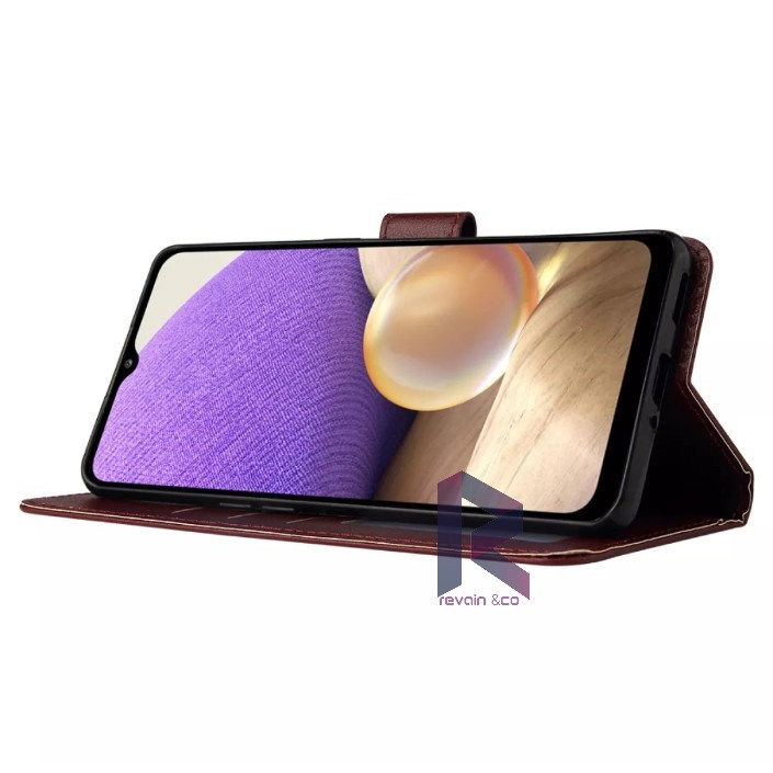 CASE SAMSUNG A32 4G FLIP WALLET LEATHER KULIT PREMIUM SARUNG BUKA TUTUP FLIP CASE SAMSUNG A32 4G