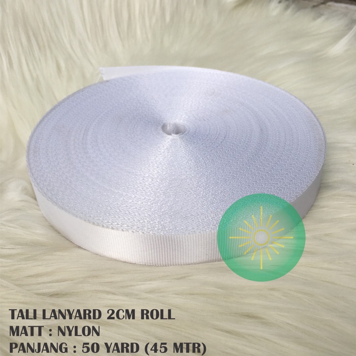 

Lucu Tali Lanyard 2Cm Nylon Putih / Tali Id Card / Tali Id Roll Bergaransi