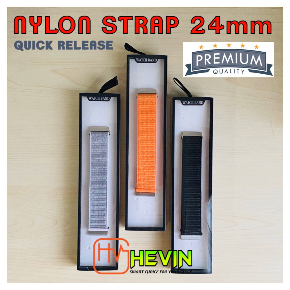 NYLON STRAP SMART WATCH PREMIUM QUALITY 24MM QUICK RELEASE