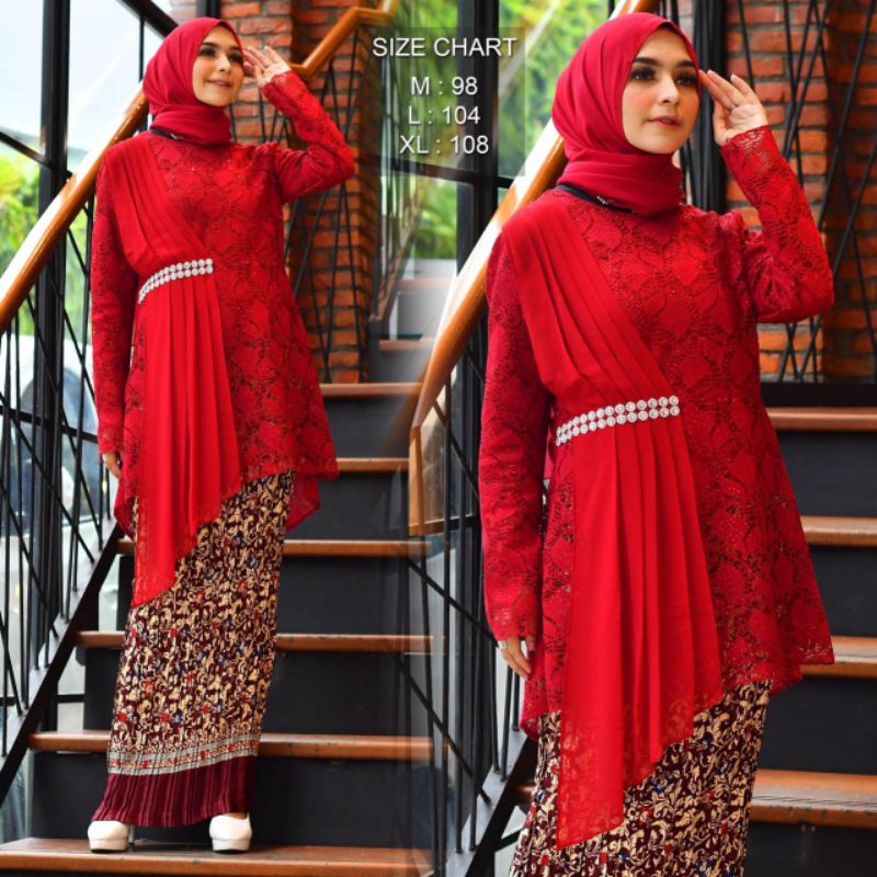 KEBAYA ORIGINAL // TUNIK BRUKAT SLENDANG // By Pelaminan Biru