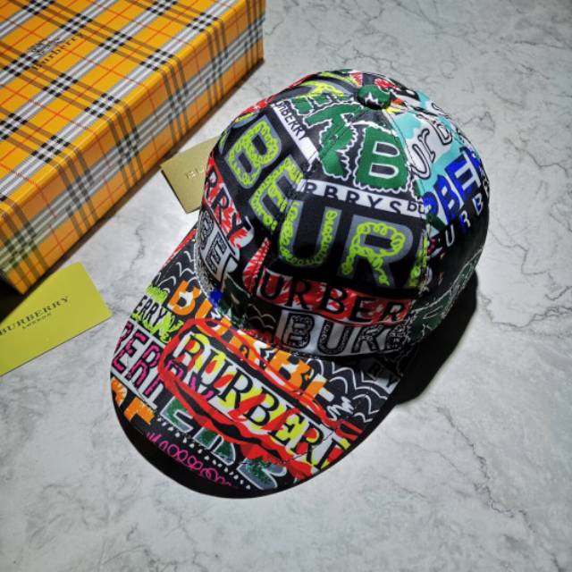 Burberry Multi Colour Logo Cap / Topi Pria Wanita / Super Mirrror Quality