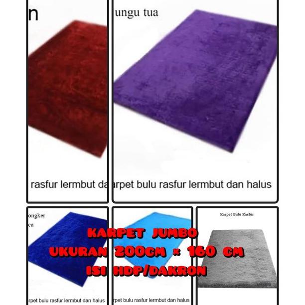 KARPET BULU RASFUR, JUMBO ,PANJANG 200CMLEBAR 160 CM KARPET RASFUR TERLARISS...,,,,,