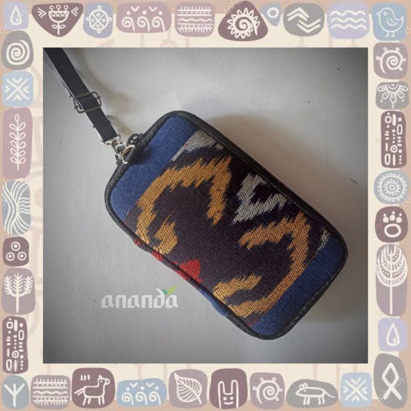 Tas Dompet HP Sling Bag kain Tenun troso