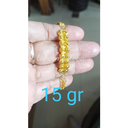 acc gelang bunga tanjung emas LM 24 karat 99.9% 15gram