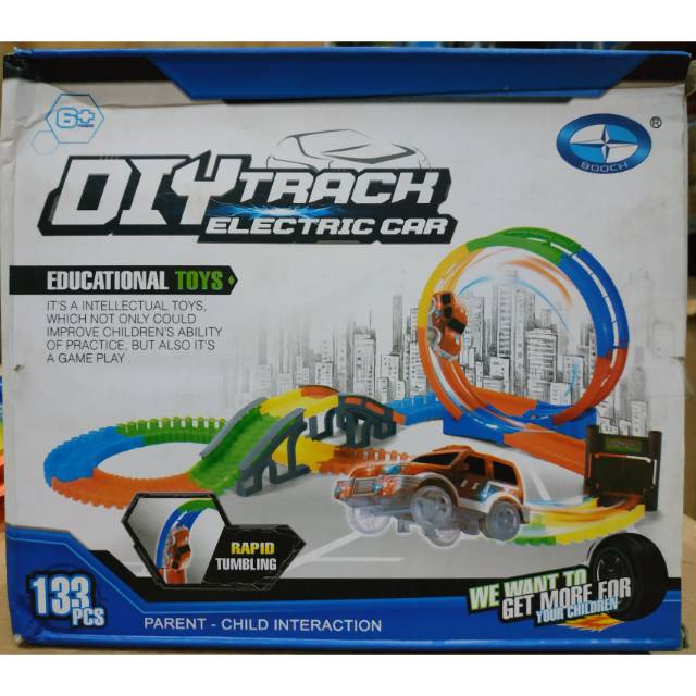 Mainan DIY Track Electric Car 133 pc