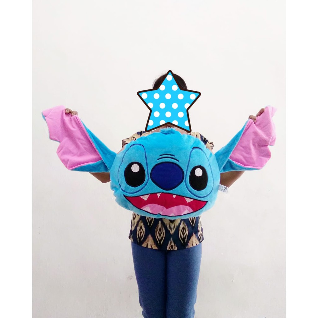 Boneka Kepala Stitch Senyum - Kepala Stitch - Boneka Stitch