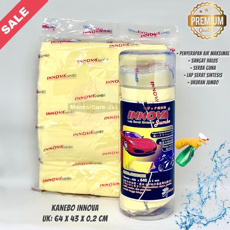 Kain Lap Serbaguna Kanebo Chamois serat sintesis Innova Jumbo Berpori &amp; Refill Polos