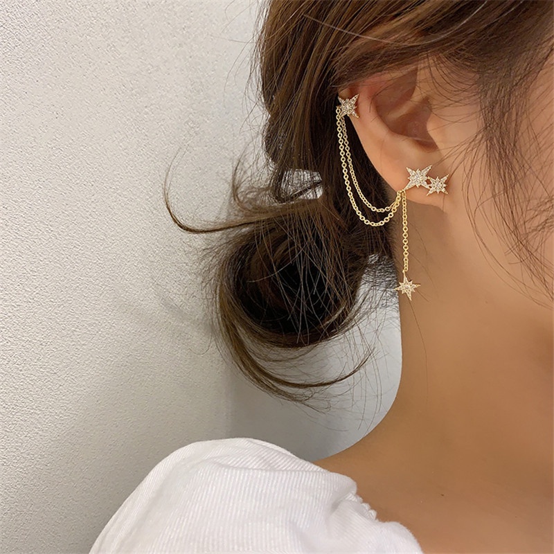 Anting Klip Bahan S925 Gaya Korea Untuk Wanita