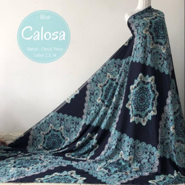 CALOSA KAIN MOTIF SEMI BATIK BAHAN CERUTI YORYU