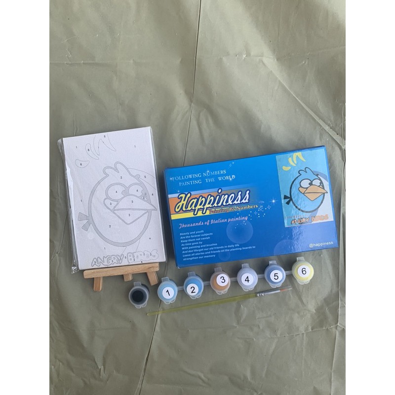

DIY Painting by Number Kit | Angry Bird Blue
